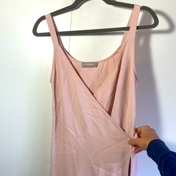 Pink everlane Japanese go weave wrap dress size 6 - Picture 3 of 5